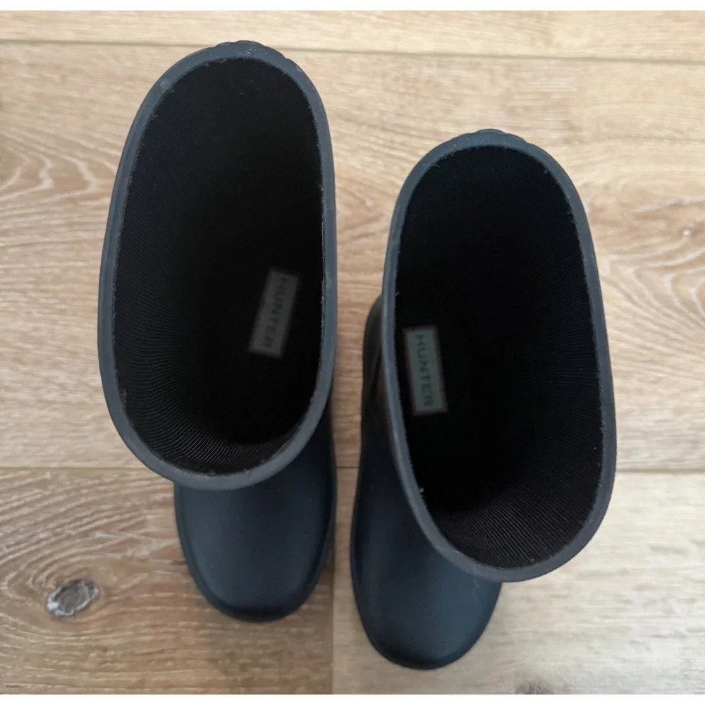 Hunter Kids First Classic Rain Boots Black Size 11 UK 10 Waterproof